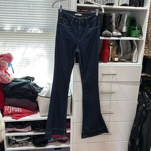 Alice and Olivia deep blue denim flares. Size 27